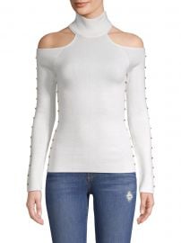 Kahlo Studded Cold-Shoulder Top Color: at Saks Fifth Avenue